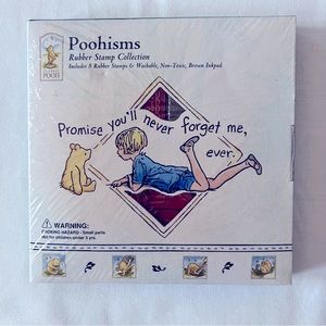 NWT Classic Pooh “Poohisms” Rubber Stamps Promise You’ll Never Forget Me, Ever